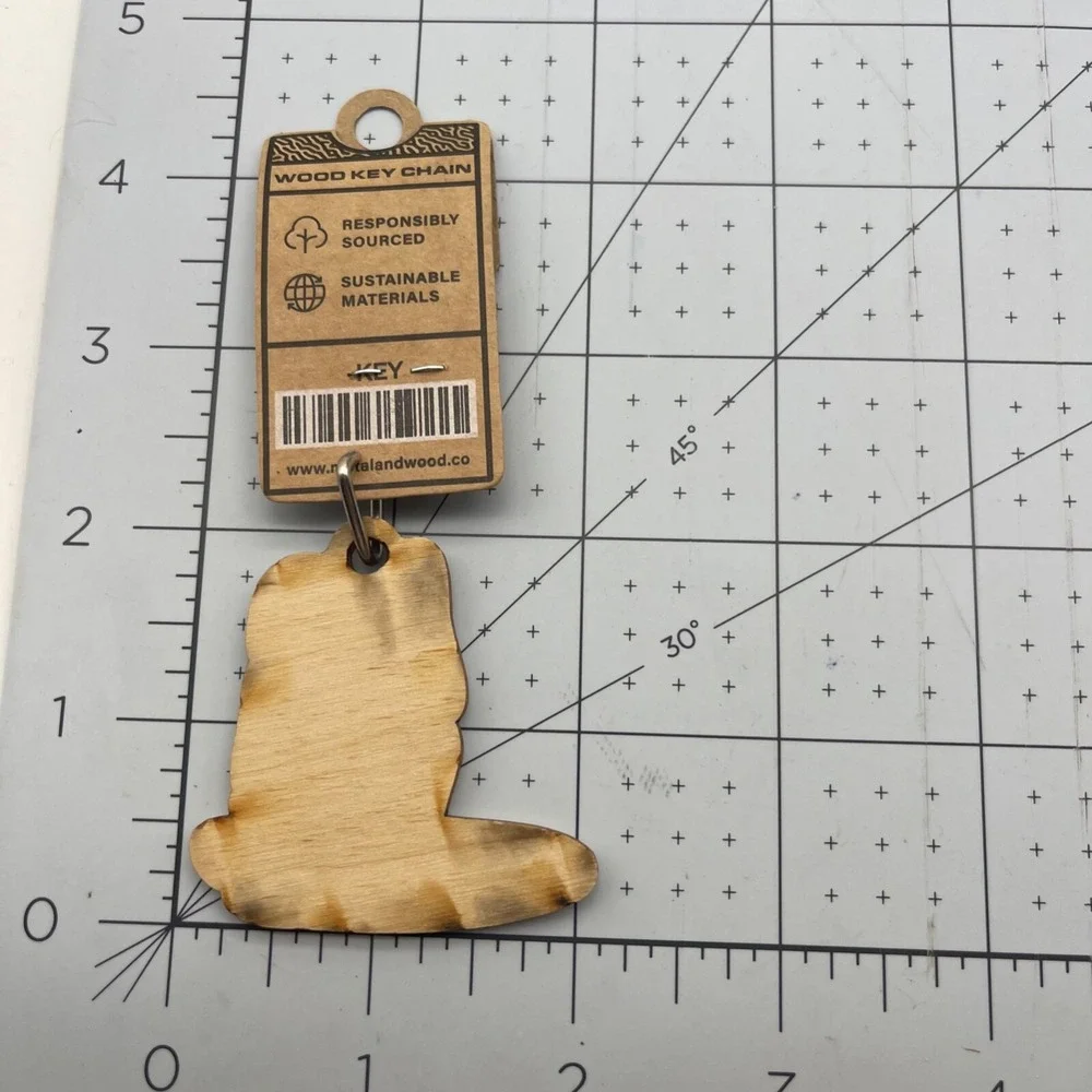 Metal and Wood Co Key Chain Travel Cool Dude Skeleton‎ Surf Life